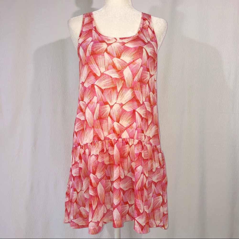 H&M Lightweight Pink & Orange Print Beach Coverup